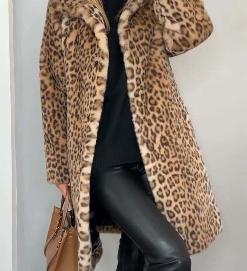 Leia - Casaco Comprido Leopardo
