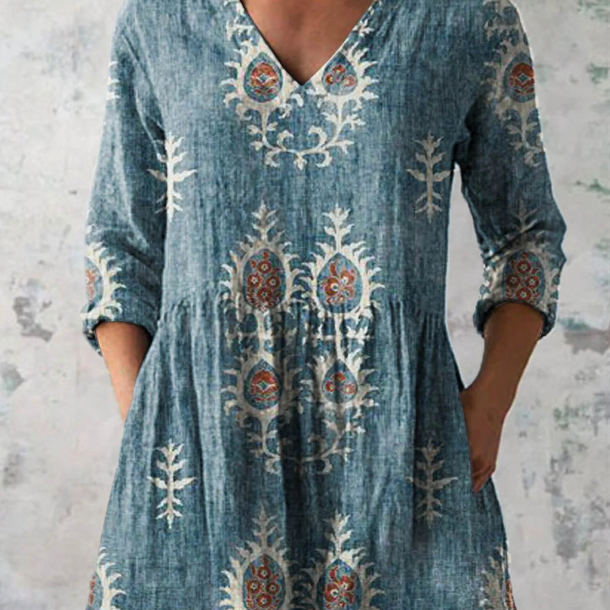 Elise | Blusa Longa com Decote em V