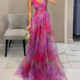 Giselle | Maxi-Vestido Encantador com Estampa Floral
