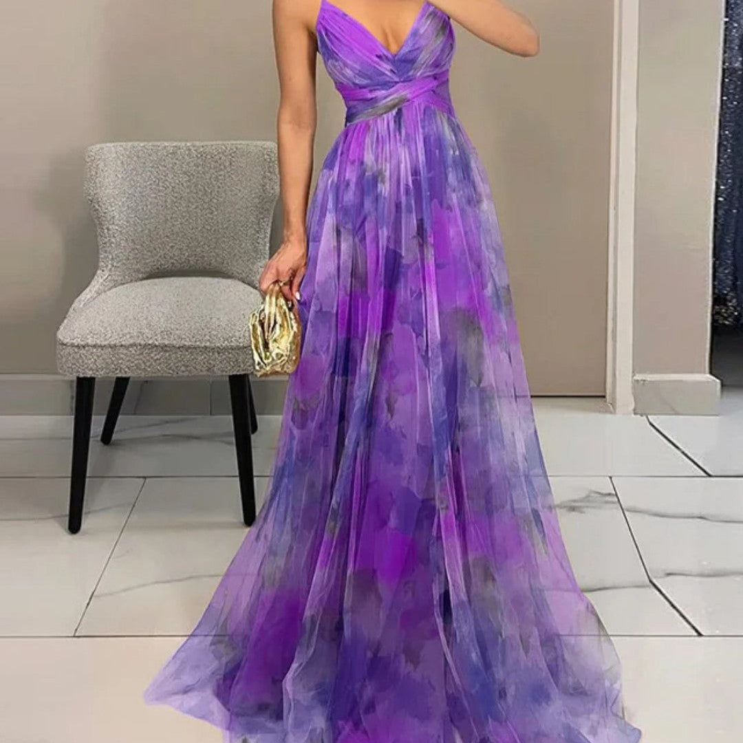 Giselle | Maxi-Vestido Encantador com Estampa Floral