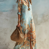Serena | Vestido Chemisier Mediterrâneo