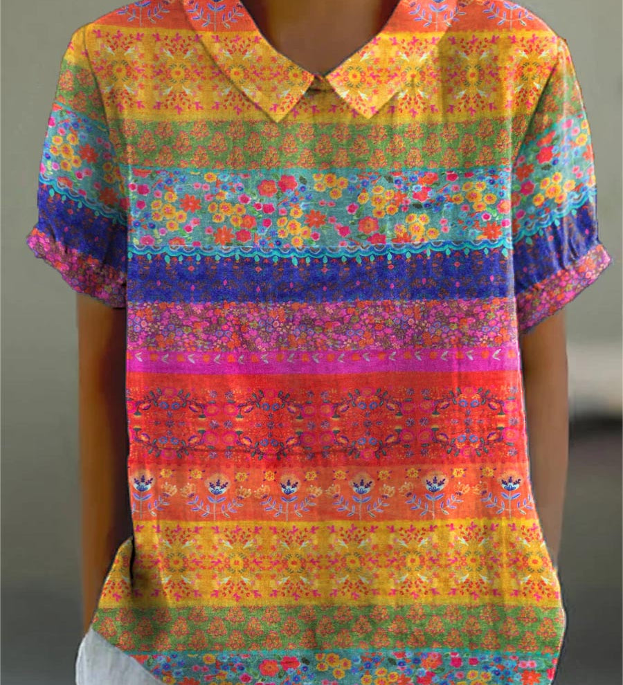 Marta - Camisa Listrada Floral