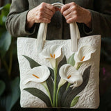 Bolso Artesanal Acolchado - Lírios Brancos