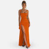 Vitória - Vestido Maxi Formal Elegante Com Costas Abertas