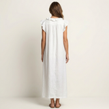 JOSETTE | VESTIDO MAXI ELEGANTE COM VOLANTES E DECOTE EM V