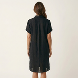 FLORENTINO | VESTIDO CAMISOLA MIDI EM ALGODÃO-LINHO COM MANGAS ENROLADAS