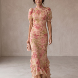 Rosario | Vestido Longo Floral em Chiffon