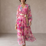 Hazel | Vestido envolvente com estampado floral