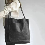 Elle - Bolsa de ombro clássica em pele